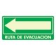 SEÑAL MODELO 024 RUTA DE EVACUACION IZQUIERDA 