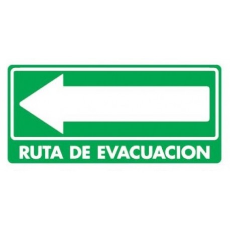 SEÑAL MODELO 024 RUTA DE EVACUACION IZQUIERDA 