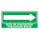 SEÑAL MODELO 029  RUTA DE EVACUACION DERECHA
