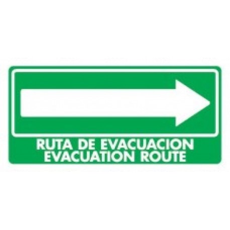 SEÑAL MODELO 029  RUTA DE EVACUACION DERECHA