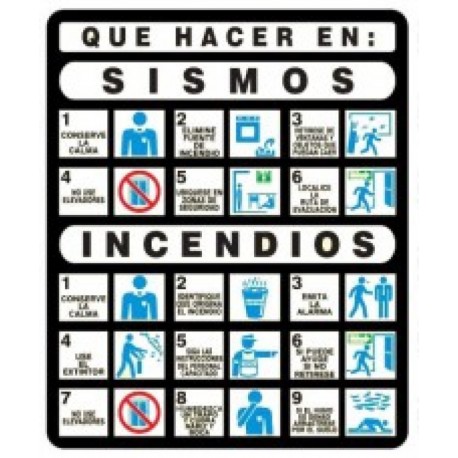 SEÑAL MODELO 030 SISMOS-INCENDIOS