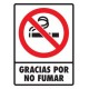 SEÑAL MODELO 045 GRACIAS POR NO FUMAR 