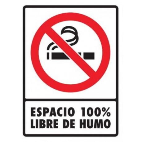 SEÑAL MODELO ESPACIO 100% LIBRE DE HUMO