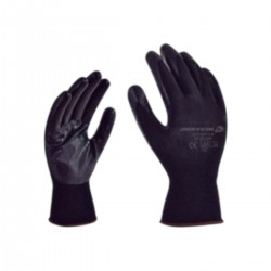 GUANTE JTG-NIT-1 NYLON NEGRO C/NITRILO SOLIDO
